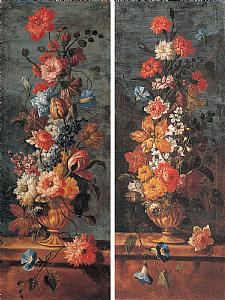Par de vasos de flores